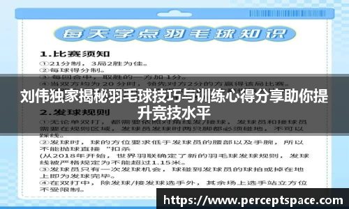 刘伟独家揭秘羽毛球技巧与训练心得分享助你提升竞技水平